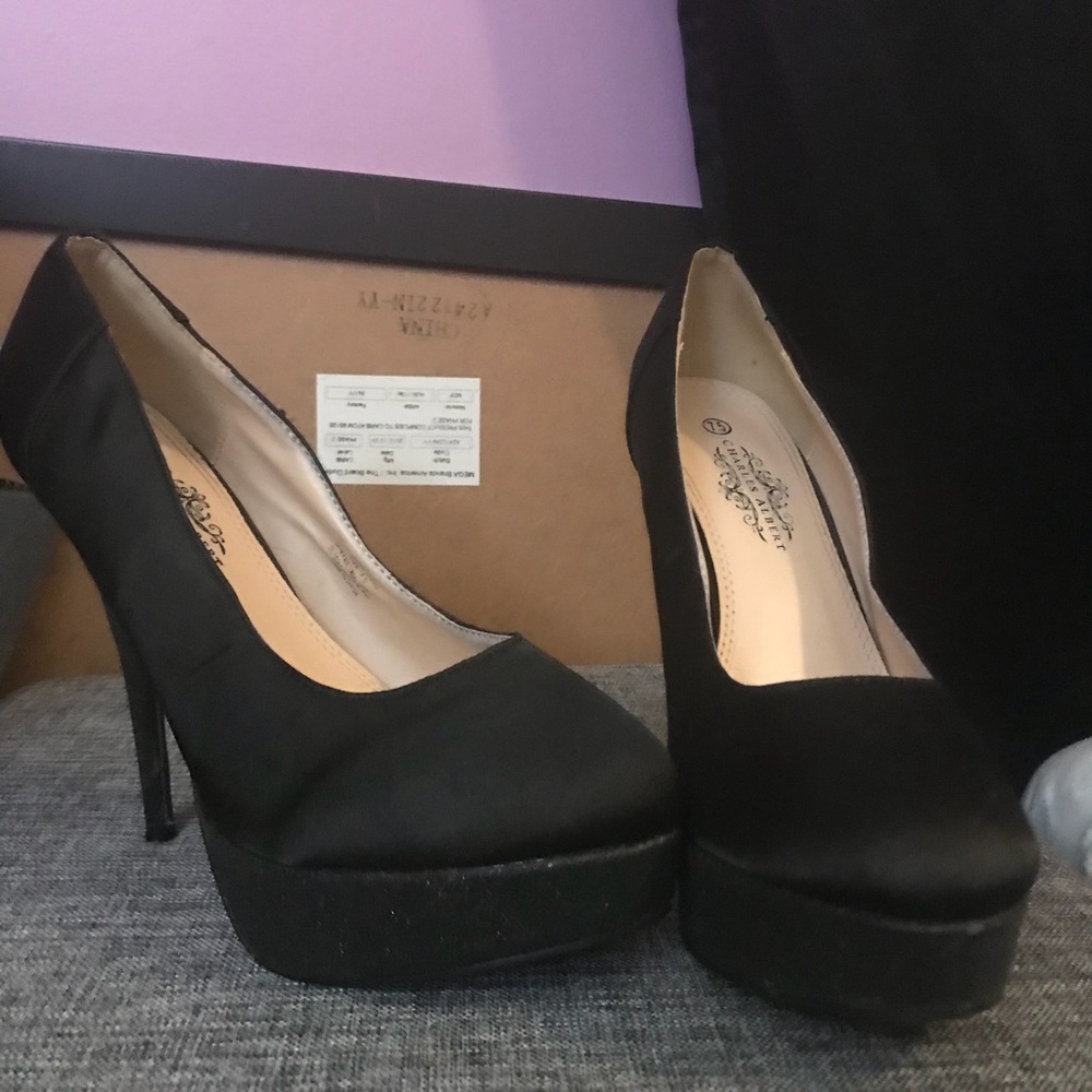 Good condition heels with glitter back